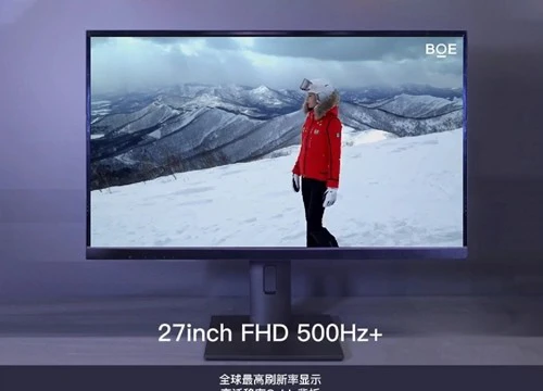 BOE ra mắt màn hình 27 inch FHD tần số quét 500Hz+ nhanh nhất thế giới