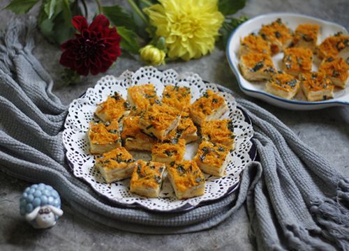 Bánh bông tuyết chà bông trứng muối cho năm mới - Ẩm thực - Việt Giải Trí
