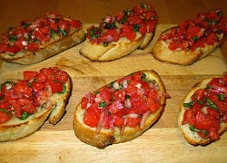 Món bánh Bruschetta cà chua ngon hấp dẫn