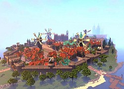 Mondstadt của Genshin Impact tái hiện hoàn chỉnh trong Minecraft