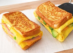 Làm bánh mì trứng, thịt nguội cho bữa sáng