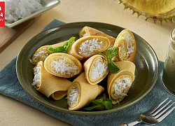 Bánh pancake xếp nhân sầu riêng