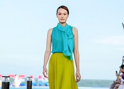 Hoa hậu Ngọc Diễm catwalk cùng con gái Chiko