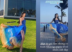 Hoa hậu Phương Khánh gặp sự cố khi catwalk, chuyện gì mà đành cười "10 phần bất lực" thế này?