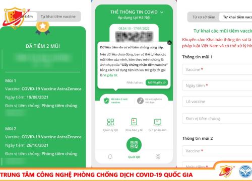 Người dân đã có thể tự khai mũi tiêm trên app PC-COVID