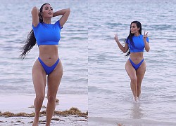 Đại chiến bikini nhà Kardashian: Kim siêu vòng 3 phồn thực cháy mắt, Kendall "thời trang phang thời tiết" phô body như tượng tạc