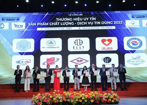 ELLY được vinh danh trong Top 10 Thương hiệu uy tín, Sản phẩm chất lượng, Dịch vụ tin dùng 2022