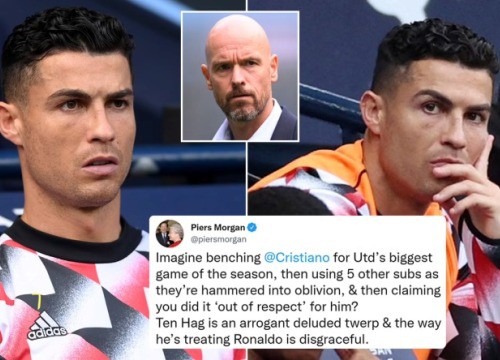 Ronaldo không đá phút nào ở derby, Ten Hag bị tố "kẻ lừa dối kiêu ngạo"