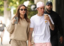 Vợ chồng Justin Bieber - Hailey Baldwin nắm tay tình cảm đi uống cafe