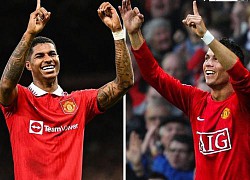 Rashford sao chép cách ăn mừng của Ronaldo