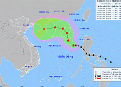 Tâm bão số 7 trên vùng biển phía Đông khu vực Bắc Biển Đông