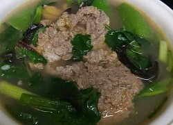 Canh rau nấu cua đồng