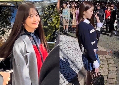 Yoona và Wonyoung khoe visual cực đỉnh tại Paris Fashion Week