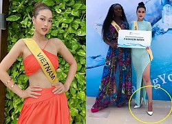 Bị thương đến chân bầm đen, Thiên Ân vẫn catwalk cực "slay"