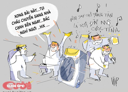 Karaoke 'đắp mộ' hàng xóm