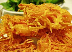 Làm bánh khoai sợi giòm rụm ăn vặt