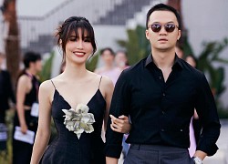 Diễm My 9X và bạn trai tuân thủ "dresscode" sánh đôi đám cưới Diệu Nhi