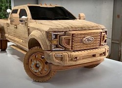 Ngắm siêu bán tải Ford F-450 Super Duty bằng gỗ cực tinh xảo