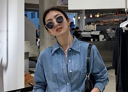 Áo sơ mi denim - item phủ sóng thời trang trên mọi con phố khi thu về