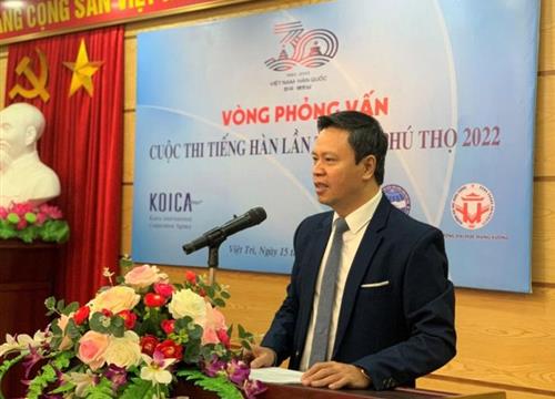 30 thí sinh tham dự chung kết Cuộc thi tiếng Hàn Quốc lần thứ II - Phú Thọ năm 2022