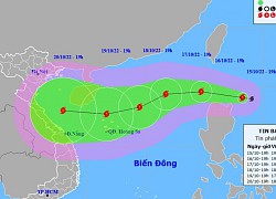 Bão số 6 (bão Nesat) ngày càng mạnh, cách quần đảo Hoàng Sa khoảng 720km