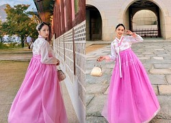 Hoa hậu Hương Giang khoe nhan sắc xinh đẹp trong trang phục hanbok