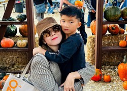 Siêu mẫu Ngọc Quyên tận hưởng ngày Halloween bên con trai