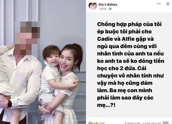 Elly Trần công khai danh tính "tiểu tam", cho biết bị ép phải để Cadie và Alfie ngủ cùng bạn gái của chồng Tây