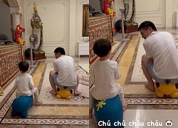 Trổ tài chăm cháu cực khéo, chồng Đỗ Mỹ Linh ra dáng "bố bỉm"