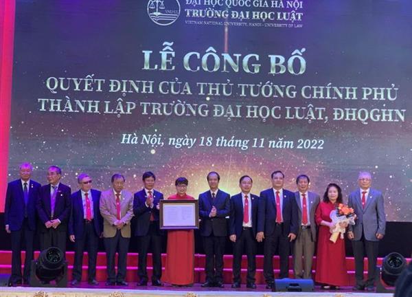 Công bố quyết định thành lập Trường Đại học Luật thuộc Đại học Quốc gia Hà Nội