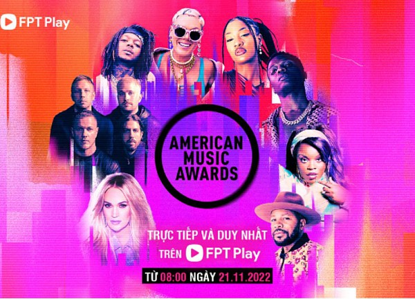 FPT Play trực tiếp độc quyền lễ trao giải American Music Awards 2022 tại Việt Nam