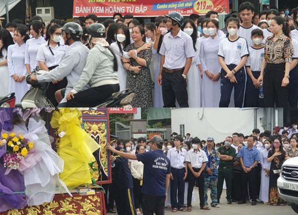 Vụ mượn xe biển số xanh gây tai nạn: Học sinh, thầy cô tiễn đưa nữ sinh tử vong