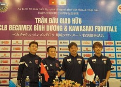 Giao hữu bóng đá giữa Kawasaki Frontale và Becamex Bình Dương vào chiều 20/11