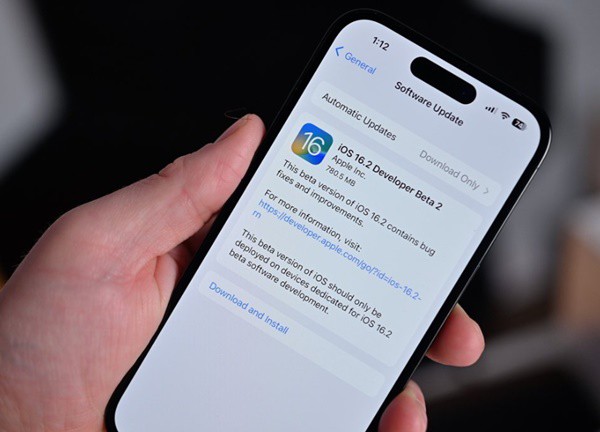 iOS 16.2 beta được cập nhật Phản Hồi Bảo Mật Nhanh Rapid Security Response