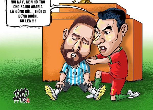 Ronaldo an ủi Messi sau trận thua choáng váng