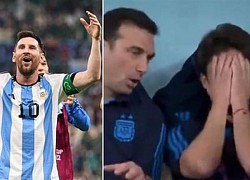 Messi ghi bàn, HLV Argentina rơi nước mắt ngay trên sân