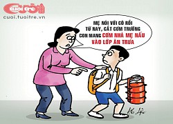 Cơm bán trú vừa ăn vừa... run