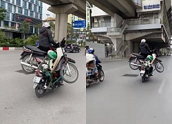 'Người vận chuyển' làm xiếc trên đường phố Hà Nội khiến dân tình mắt tròn mắt dẹt