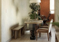 Căn hộ 75m2 phong cách Wabi-sabi tạo không gian mở bằng vách cong