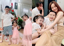 Hậu phẫu thuật tuyến giáp, Vy Oanh "chỉ đạo" 3 con trang trí Noel