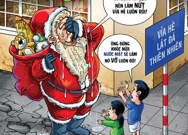 Tuổi Trẻ Cười số ra 15-12-2022: Ông già Noel khóc trên vỉa hè lát đá tự nhiên