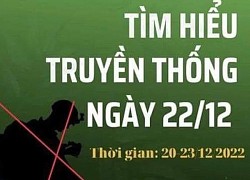 Banner tìm hiểu ngày 22/12 của Trường ĐH Tôn Đức Thắng in hình lính Mỹ