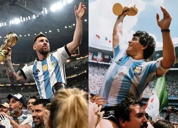 Messi tái hiện màn ăn mừng huyền thoại của Maradona