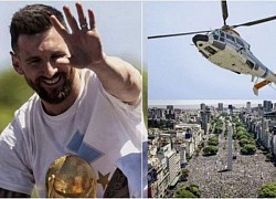 Messi 'tháo chạy' khỏi lễ ăn mừng... bằng trực thăng