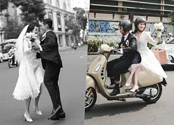 Không siêu xe, xế hộp, Phan Hiển đón Khánh Thi về dinh bằng dàn mô tô và vespa cực chất