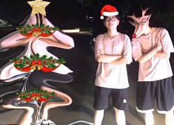 'Thánh photoshop' biến nhóm bạn thành cây thông Noel, tuần lộc