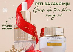 Bộ đôi hot hit Peel da Stemcell Melasma và kem phục hồi Heli B5 Cream Huyền Phi Dưỡng da trắng hồng, mờ thâm nám