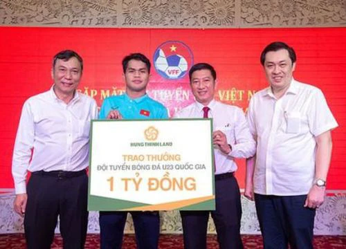 Hưng Thịnh Land thưởng 1 tỷ đồng cho U23 Việt Nam