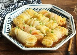 Đổi bữa ngày Tết với món bắp cải cuộn rau củ, nhìn sang chảnh ngon hết nấc