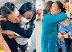 Hai mẹ con Đoan Trang bật khóc nức nở khi xa gia đình về lại Singapore